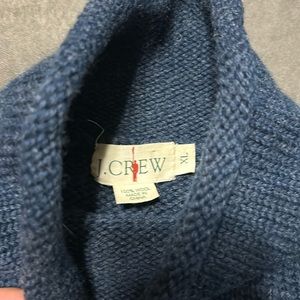 Vintage J Crew Wool Roll Neck Sweater XL Navy Blue